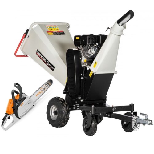 Rębak / Rozdrabniacz duży 15KM + Pilarka spalinowa 1,9KM