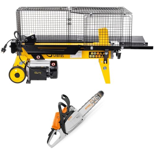 Łuparka Elektryczna 7T + Pilarka spalinowa 1,9KM