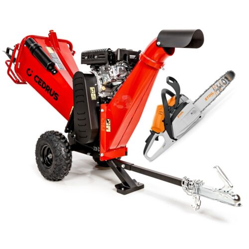 rebakmalycedrus_pilarkamala_zestaw Rębak / Rozdrabniacz mały 7KM + Pilarka spalinowa 1,9KM